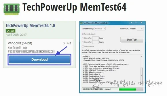 TechPowerUp MemTest64 02